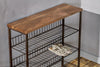 Kiyoma Iron & Wood Tall Standing Shelves - Natural-nkuku