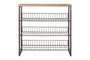 Kiyoma Iron & Wood Tall Standing Shelves - Natural-nkuku