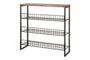 Kiyoma Iron & Wood Tall Standing Shelves - Natural-nkuku