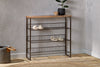 Kiyoma Iron & Wood Tall Standing Shelves - Natural-nkuku