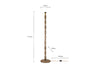 Konali Mango Wood Floor Lamp - Ash Stain-nkuku