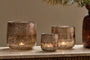 Konara Glass Tealight Holder - Copper Smoke-nkuku