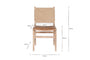 Nayan Leather & Jute Dining Chair - Tan