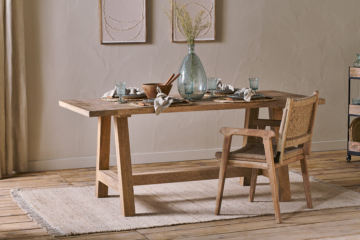 Indali Mango Wood Dining Table - Natural - Small