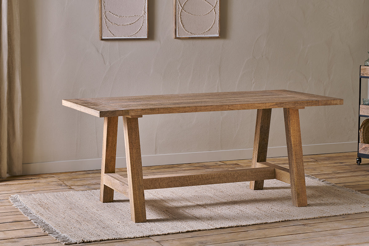 Indali Mango Wood Dining Table - Natural - Large