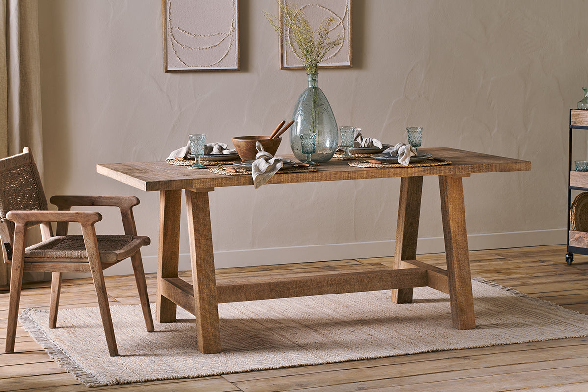 Indali Mango Wood Dining Table - Natural - Small