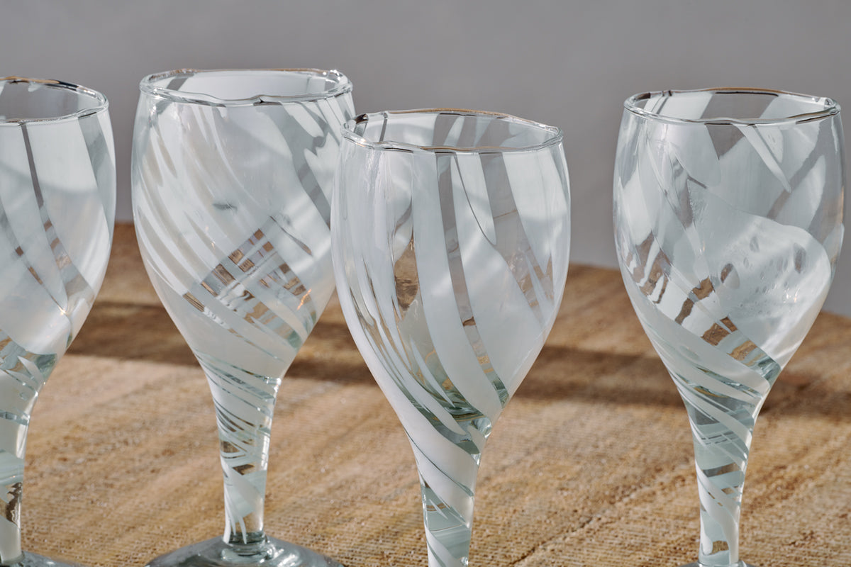 Lohara Wine Glass - White (Set of 4)