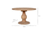 Laya Round Carved Mango Wood Table - Small-nkuku