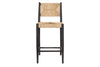 Lohanda Acacia & Munja Grass Counter Chair - Charcoal-nkuku