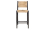 Lohanda Acacia & Munja Grass Counter Chair - Charcoal-nkuku