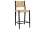 Lohanda Acacia & Munja Grass Counter Chair - Charcoal-nkuku