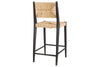 Lohanda Acacia & Munja Grass Counter Chair - Charcoal-nkuku