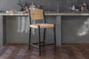 Lohanda Acacia & Munja Grass Counter Chair - Charcoal-nkuku