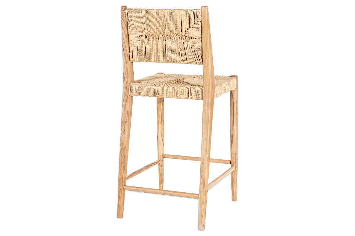 Lohanda Acacia & Munja Grass Counter Chair - Natural-nkuku