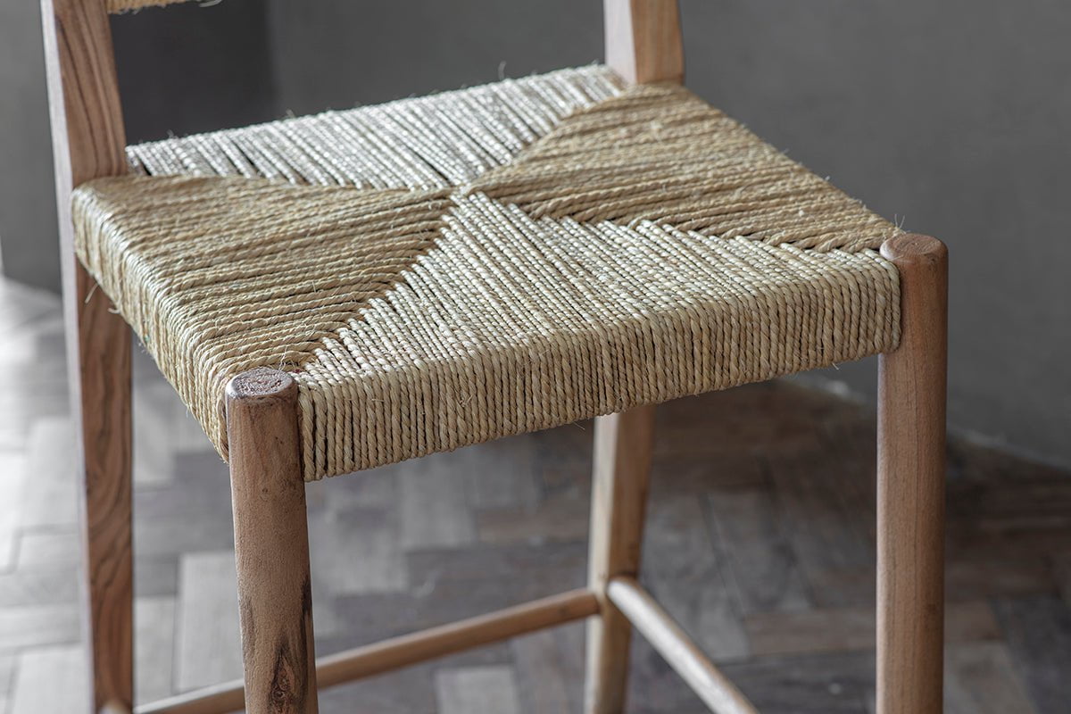 Lohanda Acacia & Munja Grass Counter Chair - Natural-nkuku