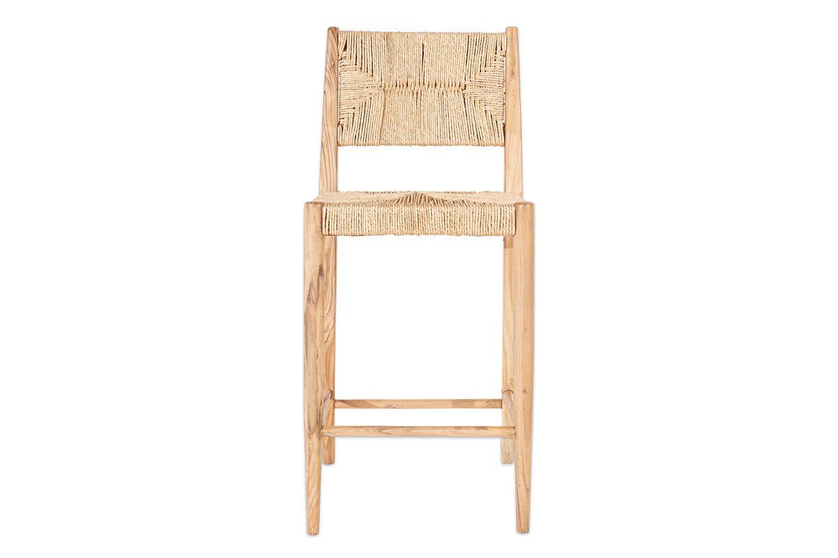 Lohanda Acacia & Munja Grass Counter Chair - Natural-nkuku