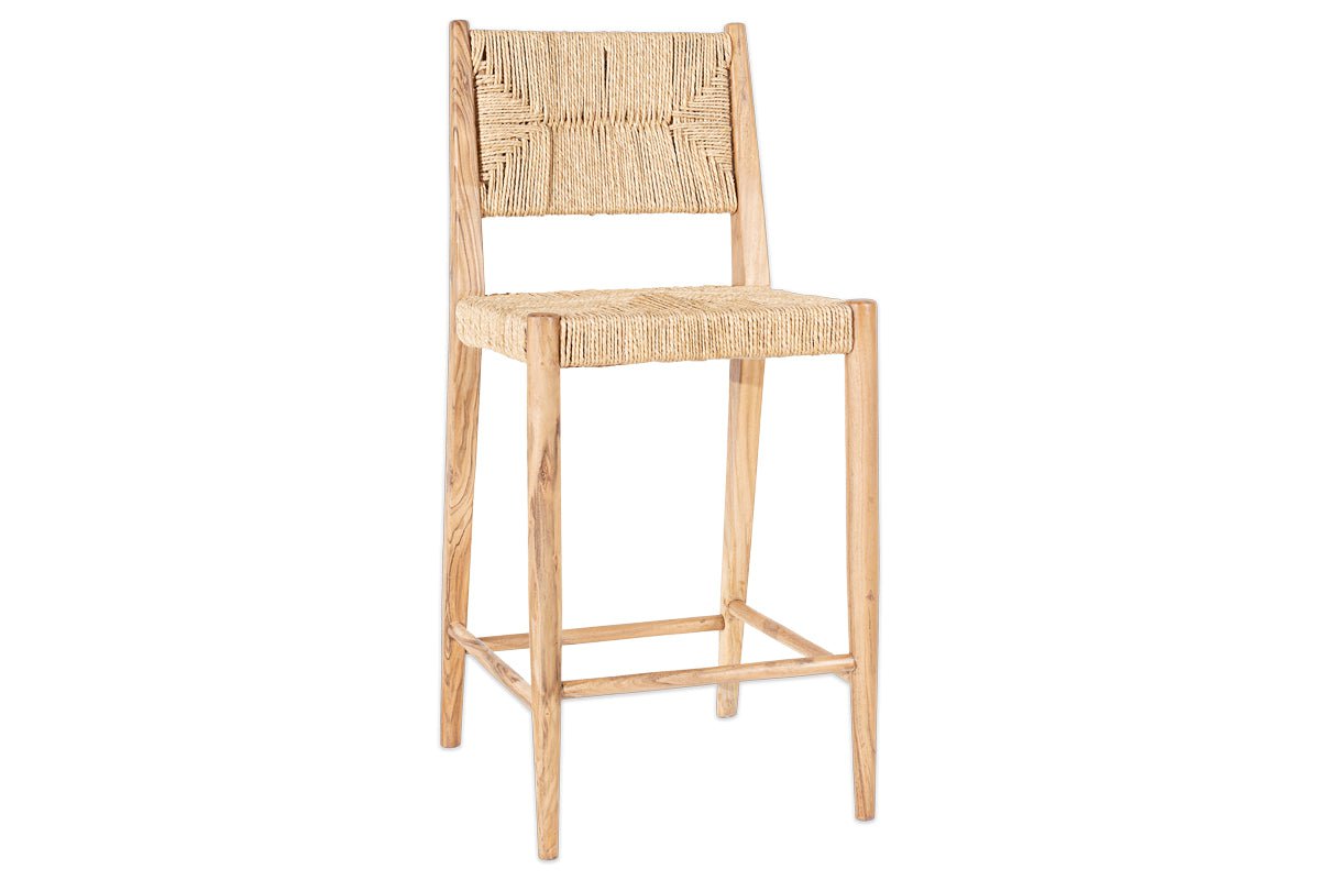 Lohanda Acacia & Munja Grass Counter Chair - Natural-nkuku