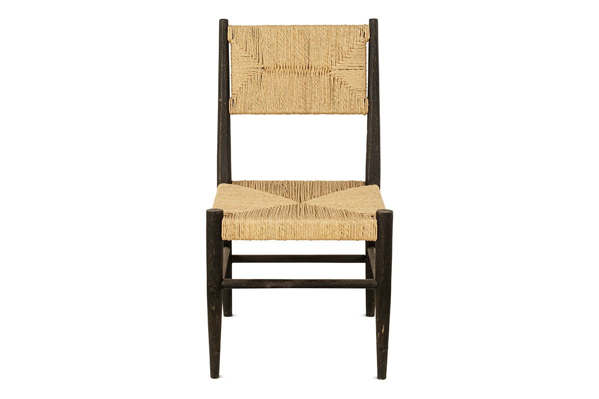 Lohanda Acacia & Munja Grass Dining Chair - Charcoal-nkuku