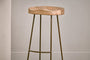 Loko Mango Wood Stool - Tall-nkuku