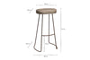 Loko Mango Wood Stool - Tall-nkuku