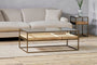 Luzon Iron & Mango Wood Display Coffee Table - Brass- nkuku