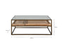 Luzon Iron & Mango Wood Display Coffee Table - Brass- nkuku