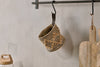 Mannu Cotton & Hemp Wall Hung Basket - Natural & Black