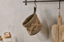 Mannu Cotton & Hemp Wall Hung Basket - Natural & Black