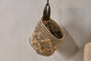 Mannu Cotton & Hemp Wall Hung Basket - Natural & Black