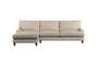 Marri Grand Left Hand Chaise Sofa - Recycled Cotton Mocha