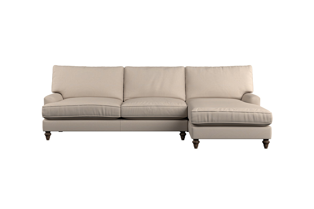 Marri Grand Right Hand Chaise Sofa - Recycled Cotton Mocha