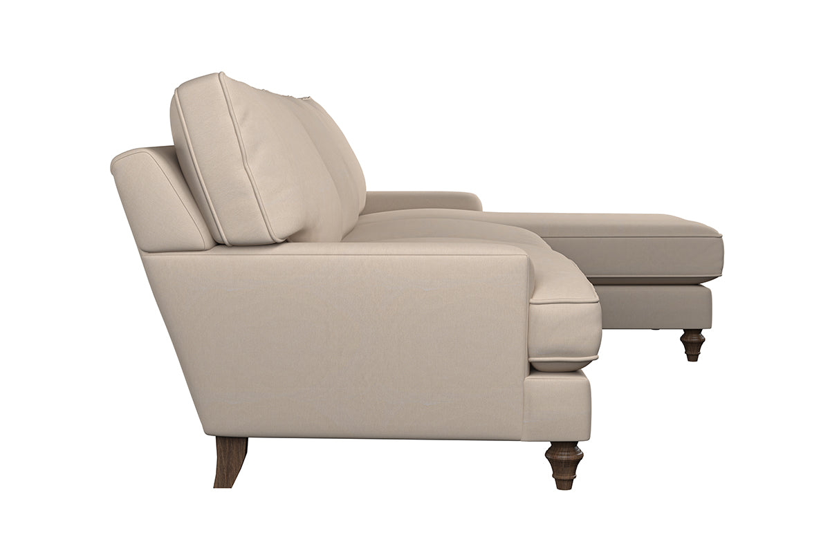 Marri Grand Right Hand Chaise Sofa - Recycled Cotton Airforce