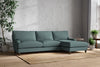 Marri Grand Right Hand Chaise Sofa - Recycled Cotton Airforce