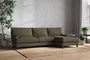 Marri Grand Right Hand Chaise Sofa - Recycled Cotton Fatigue