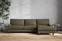 Marri Grand Right Hand Chaise Sofa - Recycled Cotton Fatigue