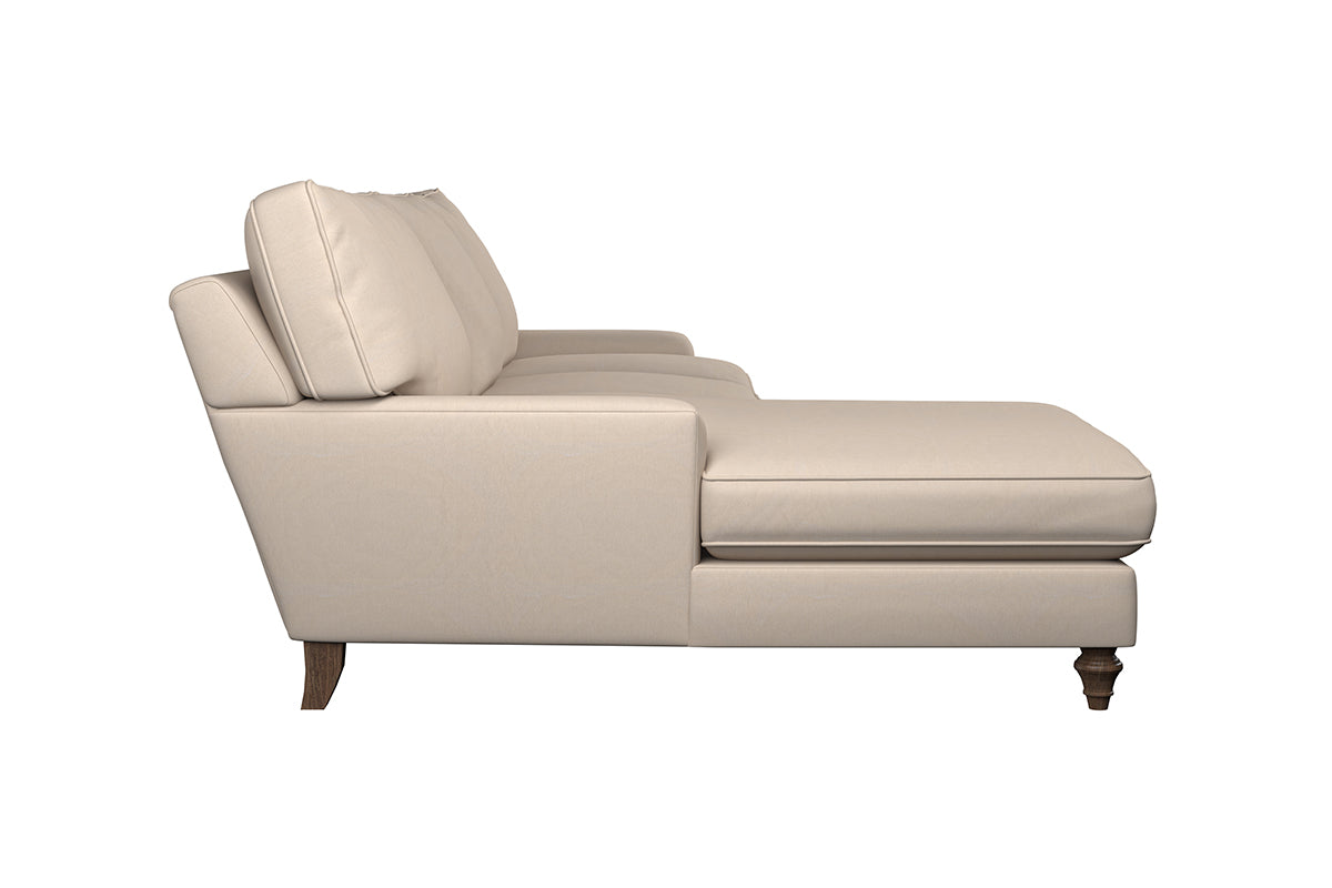 Marri Large Left Hand Chaise Sofa - Recycled Cotton Mocha