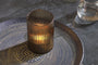 Malana Recycled Glass Candle Holder - Smoke Brown