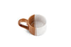 Mittee Ceramic Teacup Tealight Holder - Off White & Terracotta (Set of 2)