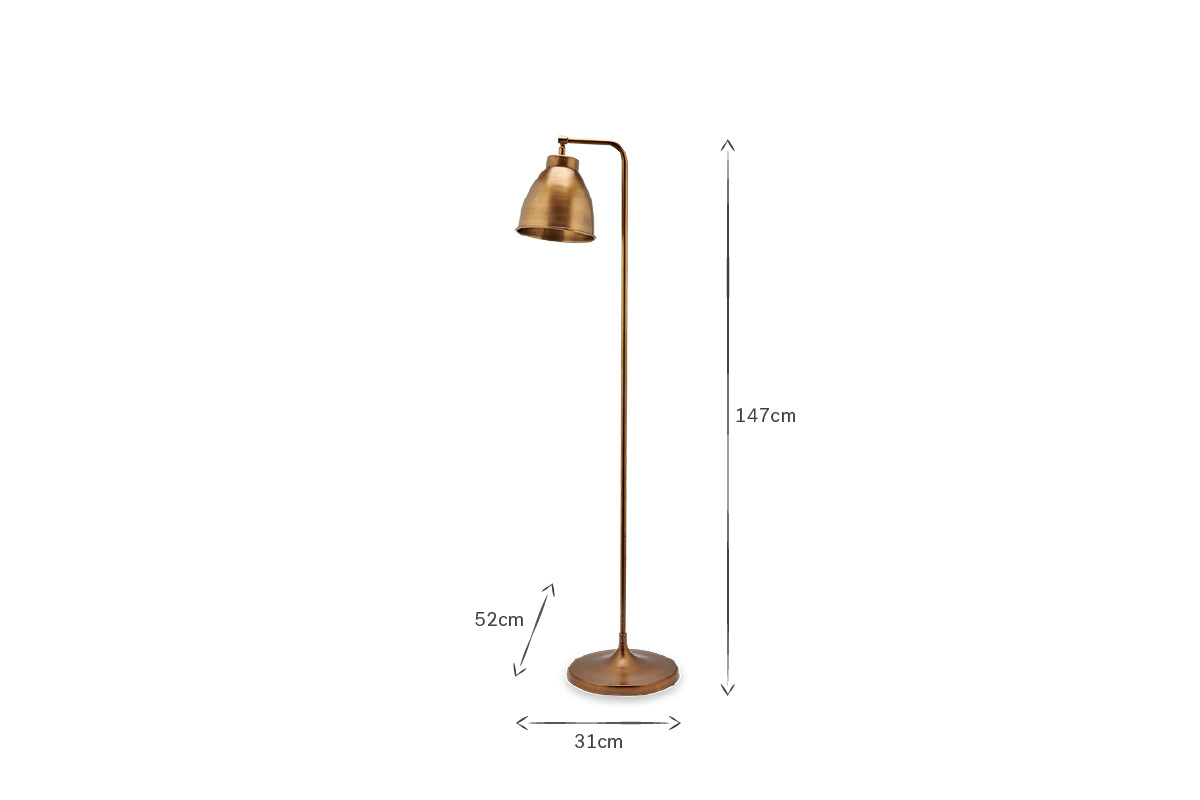 Muturi Floor Lamp - Antique Brass