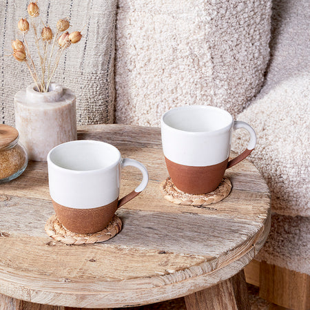 Mali Large Mug - White (Set of 2)