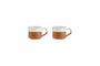 Mali Ribbed Espresso Mug - White (Set of 2)