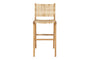 Madrisana Acacia & Rattan Bar Stool-nkuku