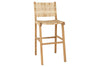 Madrisana Acacia & Rattan Bar Stool-nkuku