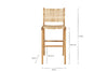 Madrisana Acacia & Rattan Bar Stool-nkuku