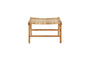 Madrisana Acacia & Rattan Footstool-nkuku