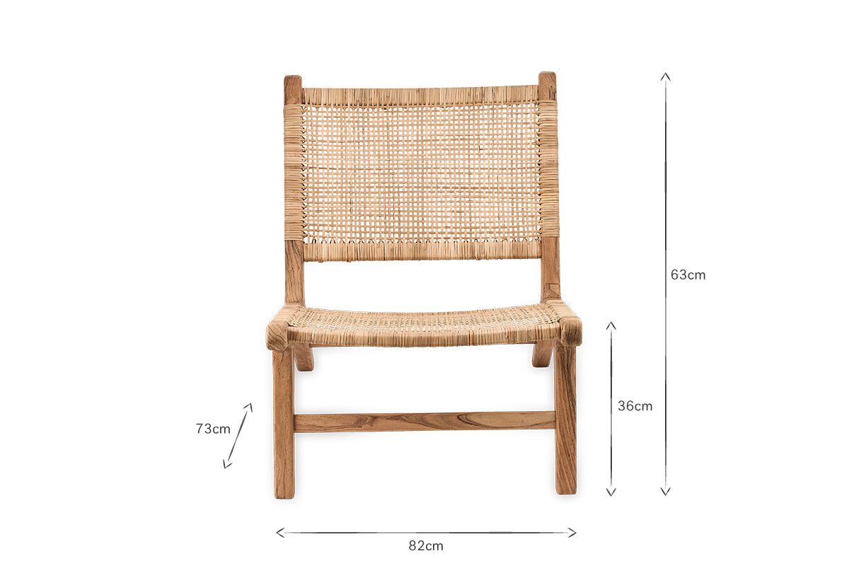 Madrisana Acacia & Rattan Woven Chair- nkuku