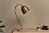 Mahra Marble & Metal Desk Lamp - Antique Brass & Brown-nkuku