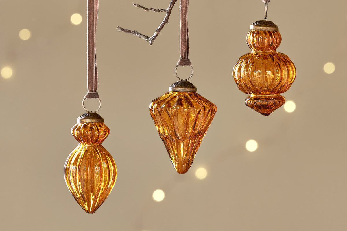 Manipur Baubles - Amber (Set of 3)-nkuku