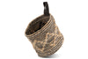 Mannu Cotton & Hemp Wall Hung Basket - Natural & Black-nkuku