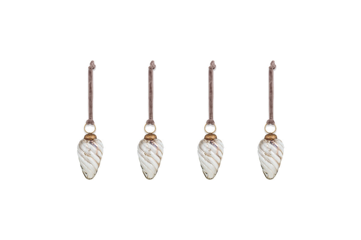 Maran Baubles - Gold & Cream - (Set of 4)-nkuku